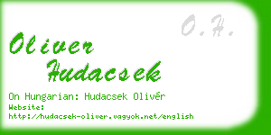 oliver hudacsek business card